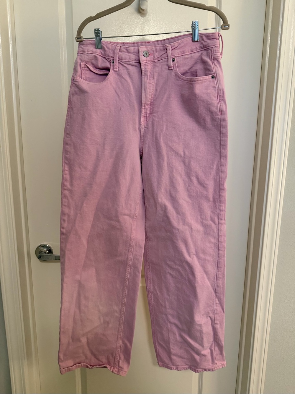 Old Navy Pink Wide-Leg Jeans
